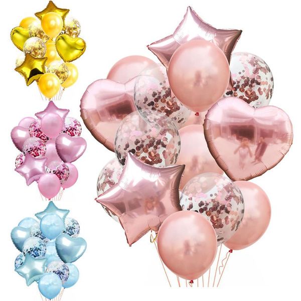 14pcs 12inch latex colorful balloons multi confetti air happy birthday wedding party supplies rose gold helium balloon decoration 
14pcs 12inch latex colorful balloons multi confetti air happy birthday wedding party supplies rose gold helium balloon decoration