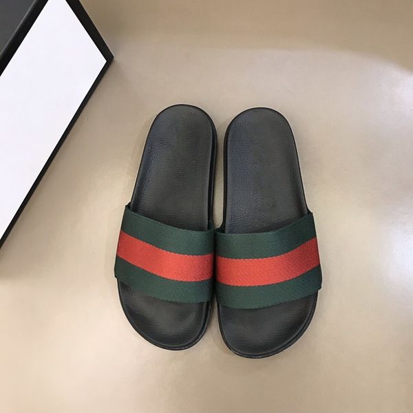 2021ss slide sandals designer shoes luxury summer fashion popular wide flat slipper men sandal flip flops size 38-45, Black