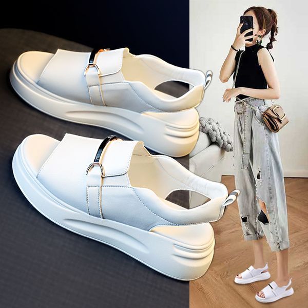 70% off wholesale sandals flip-flops sandal women's summer new thick soles small white single students fish mouth leather shoes flat st, Black
70% off wholesale sandals flip-flops sandal women's summer new thick soles small white single students fish mouth leather shoes flat st, Black
