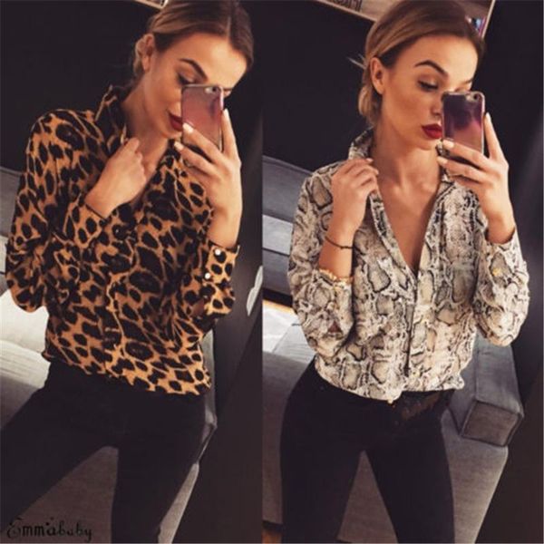 women's blouses & shirts women leopard snakeskin print autumn spring long sleeve loose t-shirt blouse office ladies shirt vintage fashi, White
women's blouses & shirts women leopard snakeskin print autumn spring long sleeve loose t-shirt blouse office ladies shirt vintage fashi, White