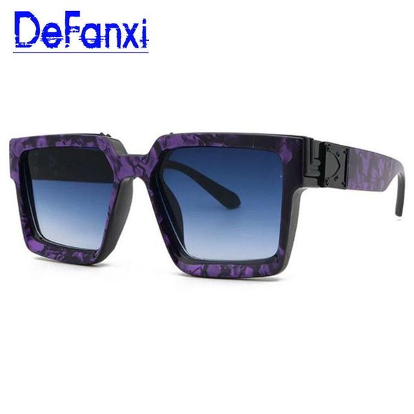 fashion purple mica pattern square sunglasses men big frame unique shades women 2021 grdient green glasses, White;black
fashion purple mica pattern square sunglasses men big frame unique shades women 2021 grdient green glasses, White;black