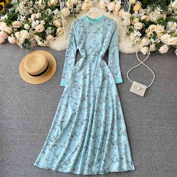 vintage blue floral long dress casual round neck sleeve high waist slim elegant maxi dresses female robe mujer autumn 210426, Black;gray
vintage blue floral long dress casual round neck sleeve high waist slim elegant maxi dresses female robe mujer autumn 210426, Black;gray