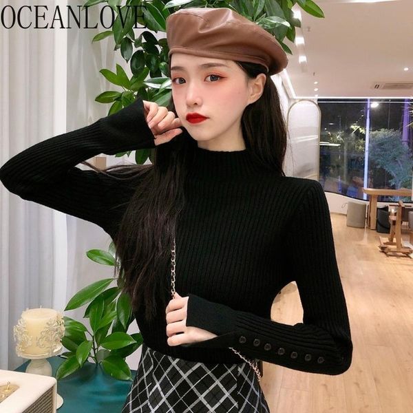 half turtleneck women sweaters solid sweet fashion pullovers 2021 autumn winter clothes mujer sueter 17898 women's, White;black
half turtleneck women sweaters solid sweet fashion pullovers 2021 autumn winter clothes mujer sueter 17898 women's, White;black