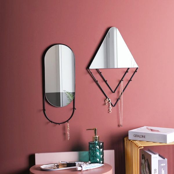 new minimalist modern bedroom wall-hung home decoration wall living room porch decorative mirror wholesale with hook mirror
new minimalist modern bedroom wall-hung home decoration wall living room porch decorative mirror wholesale with hook mirror