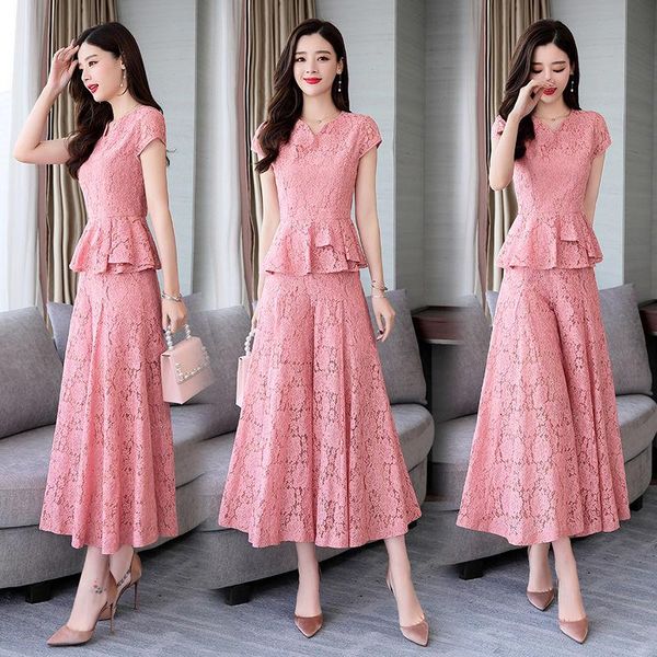 women spring summer casual solid lace sets ladies short sleeve shirt and wide leg pant suit female elegant 2 piece set h812 women's two, White
women spring summer casual solid lace sets ladies short sleeve shirt and wide leg pant suit female elegant 2 piece set h812 women's two, White