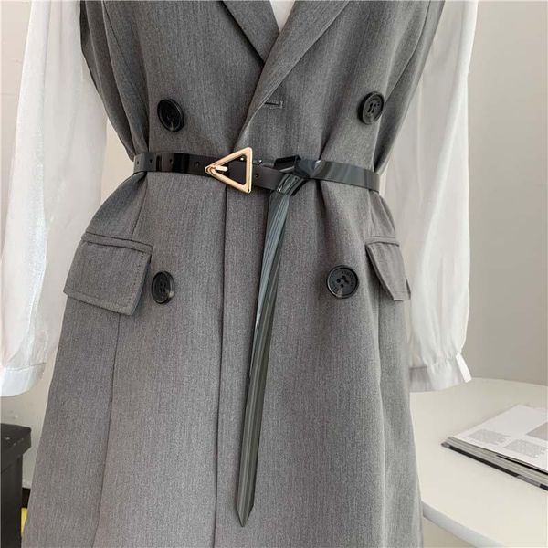 women tie grommet belt female triangle pin buckle waist resin plastic pvc trouser jeans belts kt52, Black;brown
women tie grommet belt female triangle pin buckle waist resin plastic pvc trouser jeans belts kt52, Black;brown