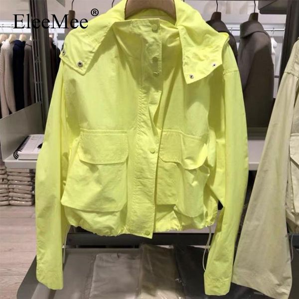 women's jackets eleemee 2021 autumn coat women pocket hooded single breasted long sleeve casual cardigan fashion short windbreakers siz, Black;brown
women's jackets eleemee 2021 autumn coat women pocket hooded single breasted long sleeve casual cardigan fashion short windbreakers siz, Black;brown