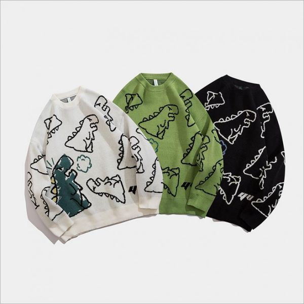 men sweater pullover knitted sweatshirts harajuku hip hop streetwear dinosaur casual couple male sweaters cartoon o-neck, Black
men sweater pullover knitted sweatshirts harajuku hip hop streetwear dinosaur casual couple male sweaters cartoon o-neck, Black