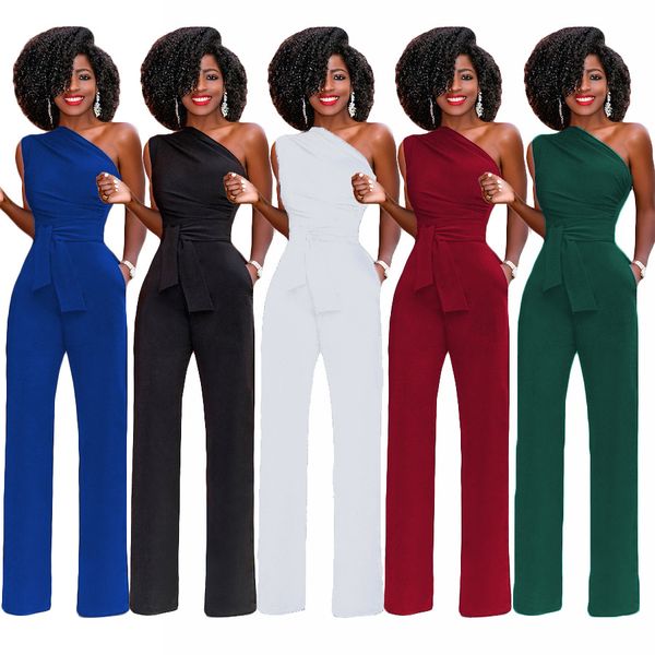 one shoulder rompers womens jumpsuit summer sleeveless belt wide leg elegant lady new size bodycon jumpsuits white black, Black;white
one shoulder rompers womens jumpsuit summer sleeveless belt wide leg elegant lady new size bodycon jumpsuits white black, Black;white