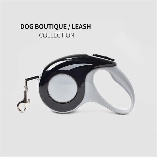 

dog collars & leashes 3m/5m automatic retractable harness traction rope walking pet cat solid leash chain tractor