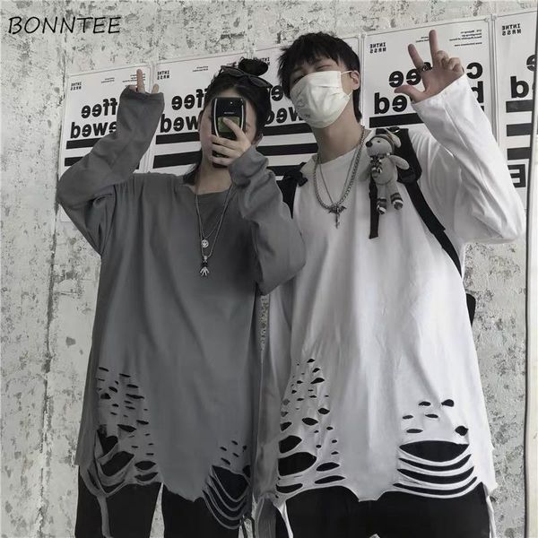 women t-shirts large size 3xl couple o-neck solid hole oversize high street harajuku designer leisure all-match females women's t-shirt, White
women t-shirts large size 3xl couple o-neck solid hole oversize high street harajuku designer leisure all-match females women's t-shirt, White