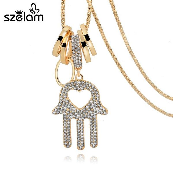 pendant necklaces 2021 gold hand women crystal necklace punk style friendship for female collares es sne160125, Silver
pendant necklaces 2021 gold hand women crystal necklace punk style friendship for female collares es sne160125, Silver