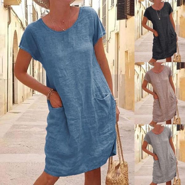 casual dresses elegant summer dress women solid color loose short sleeve round neck beach womens female clothes 5xl, Black;gray
casual dresses elegant summer dress women solid color loose short sleeve round neck beach womens female clothes 5xl, Black;gray