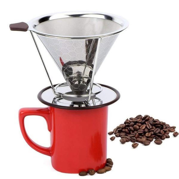 coffee filters filter-filter with stand food removable dripper grade 304 stainless steel double-layer brew tools
coffee filters filter-filter with stand food removable dripper grade 304 stainless steel double-layer brew tools