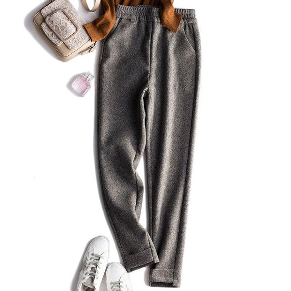 women's pants & capris women houndstooth wool casual solid autumn winter thick warm office lady harem pantalon mujer trousers y832, Black;white
women's pants & capris women houndstooth wool casual solid autumn winter thick warm office lady harem pantalon mujer trousers y832, Black;white