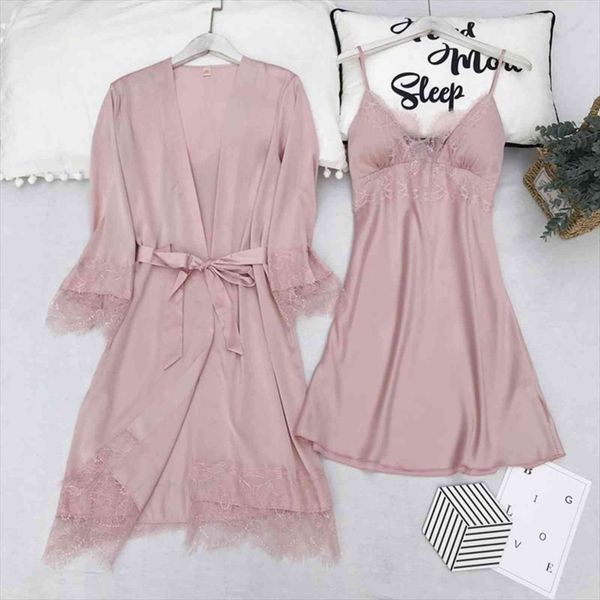 summer satin kimono robe women sleepwear gown suit v neck backless nightdress with bra lounge home dress sweet pink, Black;red
summer satin kimono robe women sleepwear gown suit v neck backless nightdress with bra lounge home dress sweet pink, Black;red