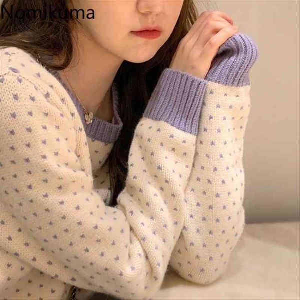 korean sweet dot women womens sweaters pullover hit color long sleeve o-neck knitted autumn winter pull femme 6c981, White;black
korean sweet dot women womens sweaters pullover hit color long sleeve o-neck knitted autumn winter pull femme 6c981, White;black