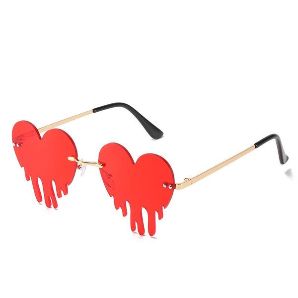 sunglasses red pink heart women blue yellow metal sun glasses rimless green gray shades men trends luxury designer, White;black
sunglasses red pink heart women blue yellow metal sun glasses rimless green gray shades men trends luxury designer, White;black