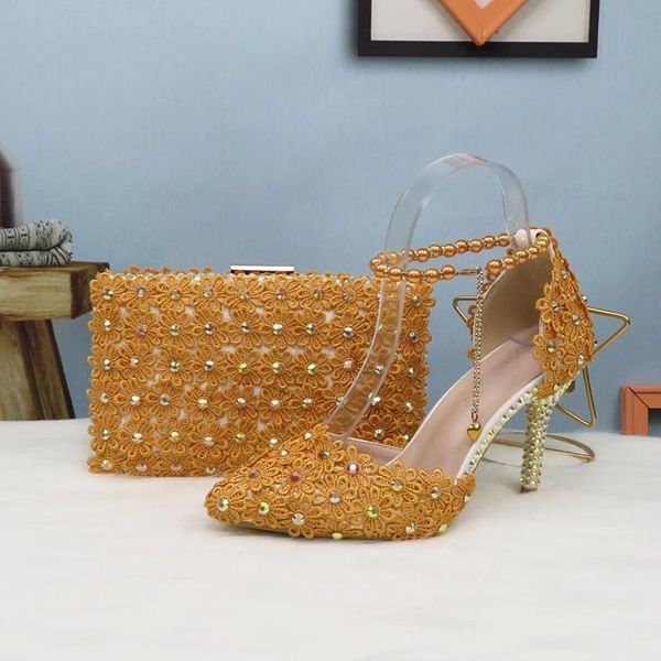 sandals champagne gold party dress shoes and bag lace flower women pointed toe high heel bride wedding shoe handbag ankle strap, Black
sandals champagne gold party dress shoes and bag lace flower women pointed toe high heel bride wedding shoe handbag ankle strap, Black