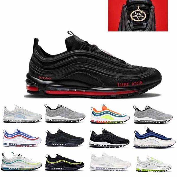 97 mens running shoes triple black white 97s silver mschf x inri jesus sean wotherspoon throwback future bred game royal men women sports sn