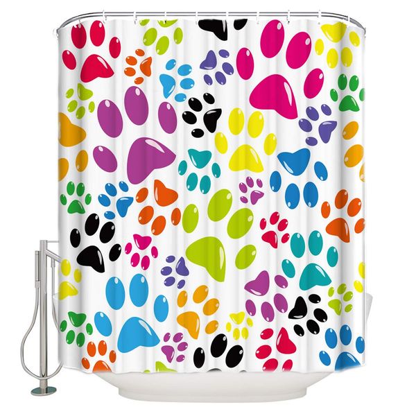 funny shower curtain colorful dog paw print waterproof fabric bathroom shower curtain bath curtain machine washable - 36 x 78
funny shower curtain colorful dog paw print waterproof fabric bathroom shower curtain bath curtain machine washable - 36 x 78