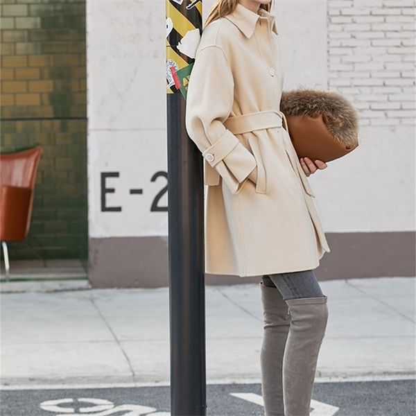 winter women double woolen coat casual solid loose double-sided with belt female elegant mid long jackets 11920243 210527, Black
winter women double woolen coat casual solid loose double-sided with belt female elegant mid long jackets 11920243 210527, Black