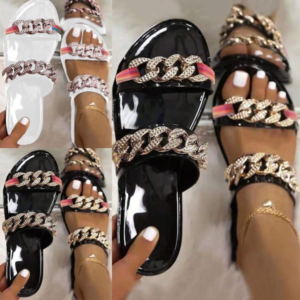 sandals women's fashion summer slippers chain casual flat comfortable beach slides flip flops ladies 2021 #40, Black
sandals women's fashion summer slippers chain casual flat comfortable beach slides flip flops ladies 2021 #40, Black