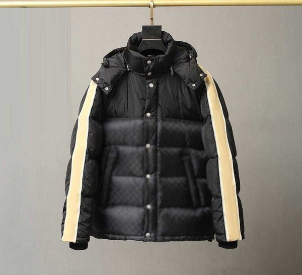 men's down parka reflective male classic double g long sleeve letter decoration downs jacket winter coat ladies casual, Black
men's down parka reflective male classic double g long sleeve letter decoration downs jacket winter coat ladies casual, Black