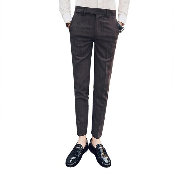 men's suits & blazers nice autumn street fashion stripe casual pants british gentleman personality nine slim men trousers, White;black
men's suits & blazers nice autumn street fashion stripe casual pants british gentleman personality nine slim men trousers, White;black