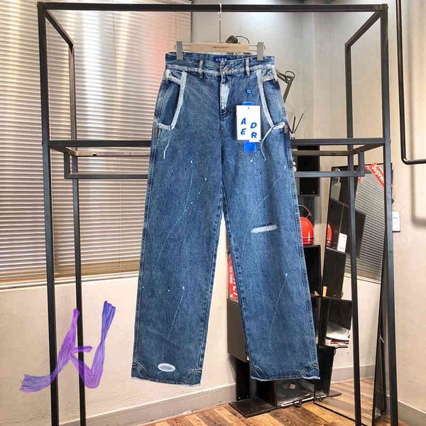 ader error jeans men women washed ripped adererror galaxy splash ink fashion loose denim pants, Blue
ader error jeans men women washed ripped adererror galaxy splash ink fashion loose denim pants, Blue