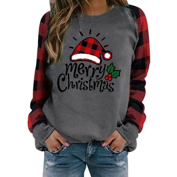 women's blouses & shirts plaid autumn winter snowman print round neck pullover for daily wear, White
women's blouses & shirts plaid autumn winter snowman print round neck pullover for daily wear, White
