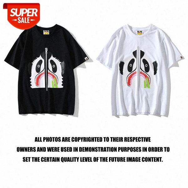 summer japanese tide brand cross shark head panda fake zipper male and female couples short-sleeved t-shirt #5f0x, White;black
summer japanese tide brand cross shark head panda fake zipper male and female couples short-sleeved t-shirt #5f0x, White;black