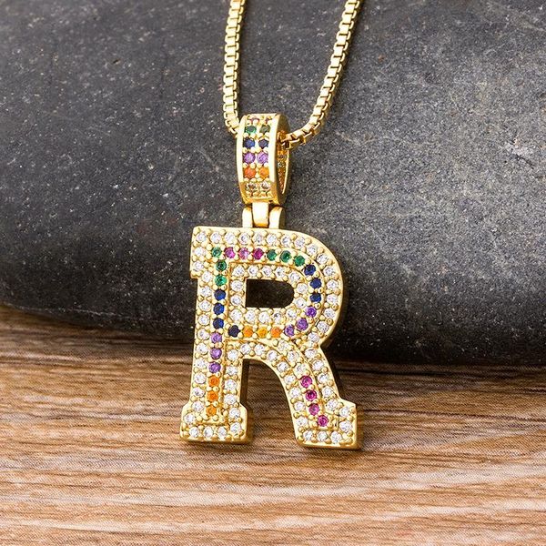 chains fashion 26 alphabet pendant necklaces multicolor copper zircon initial letter couple name jewelry gifts for women, Silver
chains fashion 26 alphabet pendant necklaces multicolor copper zircon initial letter couple name jewelry gifts for women, Silver