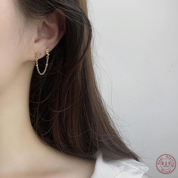 sterling silver european pavé crystal star moon stud earrings women chain tassel simple fashion party jewelry gift, Golden;silver
sterling silver european pavé crystal star moon stud earrings women chain tassel simple fashion party jewelry gift, Golden;silver