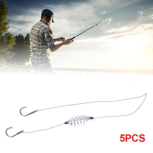 fishing hooks 5 pcs/set spring stainless steel double barbed hook line anzol accessory
fishing hooks 5 pcs/set spring stainless steel double barbed hook line anzol accessory