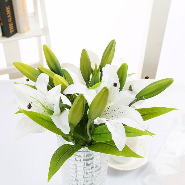 1pc real touch lily artificial silk flowers branch plants wedding party home table decor simulation fake flower decorative & wreaths
1pc real touch lily artificial silk flowers branch plants wedding party home table decor simulation fake flower decorative & wreaths