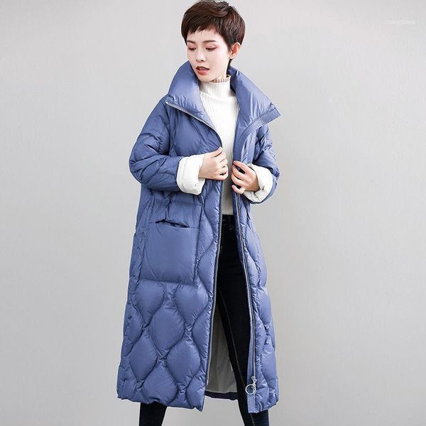 women 2021 winter fashion 90% white duck down jacket female stand collar long style coat ladies thick warm outerwear p381, Black
women 2021 winter fashion 90% white duck down jacket female stand collar long style coat ladies thick warm outerwear p381, Black