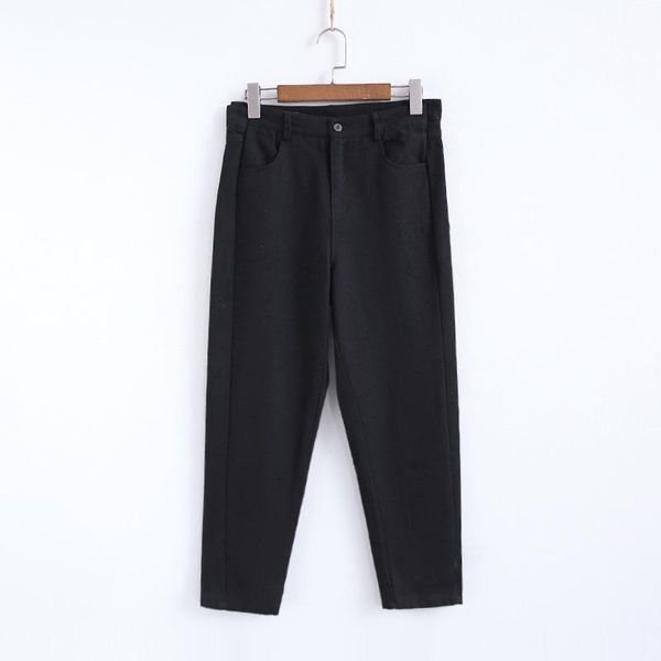 women's pants & capris trousers women solid color literature art spring clothes style high-waisted slimming female loose casual, Black;white
women's pants & capris trousers women solid color literature art spring clothes style high-waisted slimming female loose casual, Black;white