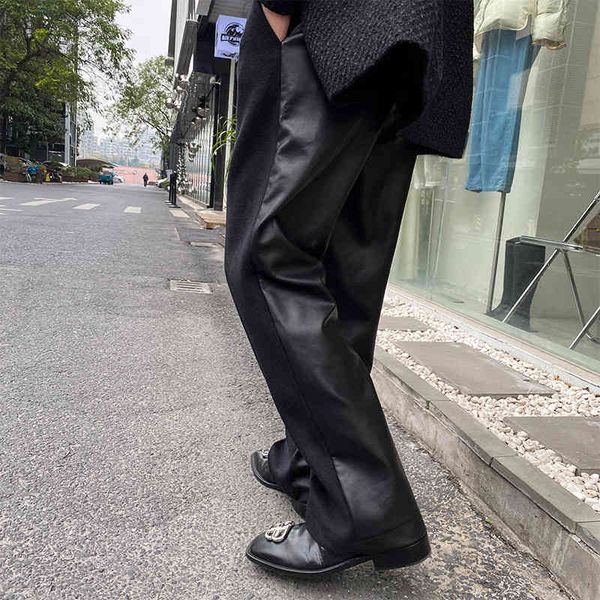 pants fashionable the locomotive leather splicing korean version ruffian handsome autumn and winter men's loose straight black
pants fashionable the locomotive leather splicing korean version ruffian handsome autumn and winter men's loose straight black