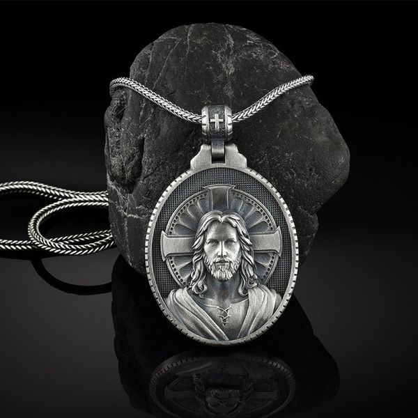 christian jesus man pendant necklace cross necklace america retro hip hop accessories, Silver
christian jesus man pendant necklace cross necklace america retro hip hop accessories, Silver