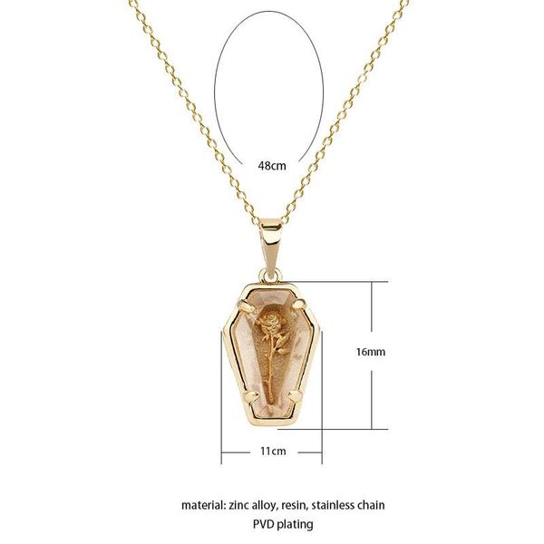 pendant necklaces halloween ghost festival dark gothic rose coffin necklace hippop neutral jewelry, Silver
pendant necklaces halloween ghost festival dark gothic rose coffin necklace hippop neutral jewelry, Silver