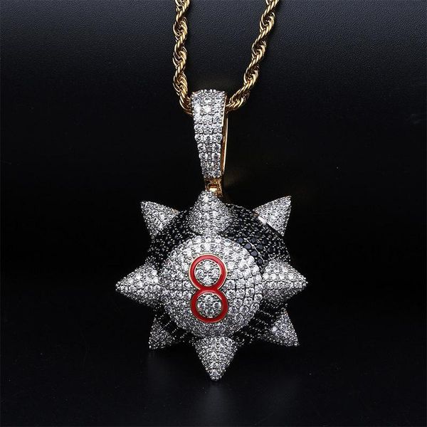 pendant necklaces iced out necklace hip-hop jewelry number 8 ball gold cubic zirconia mens women gift stainless steel chain, Silver
pendant necklaces iced out necklace hip-hop jewelry number 8 ball gold cubic zirconia mens women gift stainless steel chain, Silver