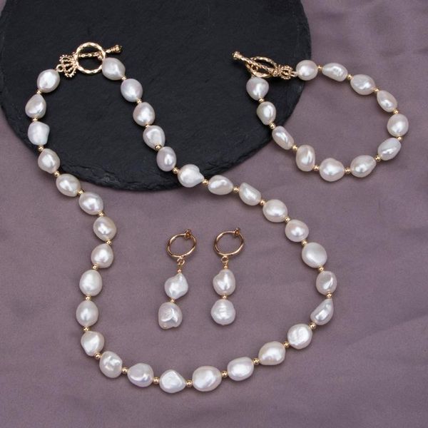earrings & necklace women's natural pearl jewelry set bracelet and fine wedding, Silver
earrings & necklace women's natural pearl jewelry set bracelet and fine wedding, Silver