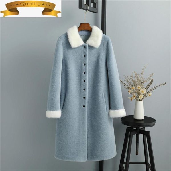 women's fur & faux real wool 100% coat mink collar female jacket soft warm jackets for women 2021 sheep shearing long vetement femme, Black
women's fur & faux real wool 100% coat mink collar female jacket soft warm jackets for women 2021 sheep shearing long vetement femme, Black