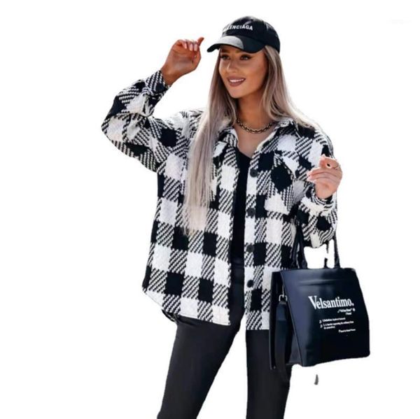 women's wool & blends autumn and winte rwomen's coat casual elegant retro woolen cloth plaid button street wear women lapel jacket, Black
women's wool & blends autumn and winte rwomen's coat casual elegant retro woolen cloth plaid button street wear women lapel jacket, Black