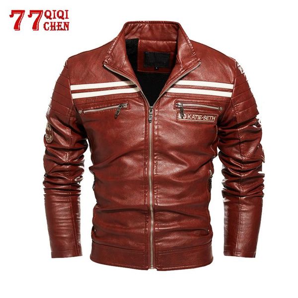 men's fur & faux motorcycle leather jacket biker outwear casual slim male winter pu bomber coat stripe chaqueta hombre, Black
men's fur & faux motorcycle leather jacket biker outwear casual slim male winter pu bomber coat stripe chaqueta hombre, Black