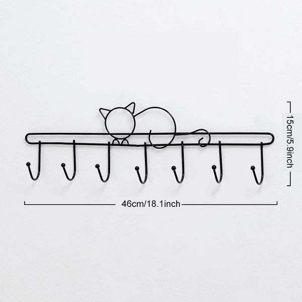 hooks & rails cat wall mounted metal hook rack key coat towel holder with 7 or 5 simple multifunctional kitchen decoration ki
hooks & rails cat wall mounted metal hook rack key coat towel holder with 7 or 5 simple multifunctional kitchen decoration ki