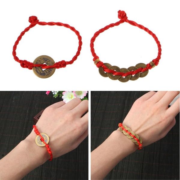 chinese feng shui wealth lucky copper coins pendant red string bracelets 40jf charm, Golden;silver
chinese feng shui wealth lucky copper coins pendant red string bracelets 40jf charm, Golden;silver