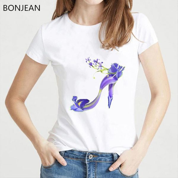vogue creative flowers shoes printed womens t shirts funny novelty tee femme female streetwear, White
vogue creative flowers shoes printed womens t shirts funny novelty tee femme female streetwear, White