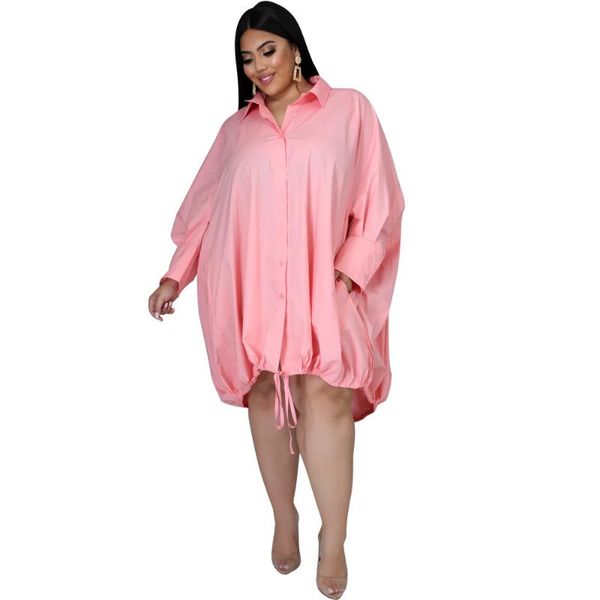 women loose lace up dress casual summer solid long sleeve pocket oversized shirt mini vestidos plus size wdc4438 dresses, Black;gray
women loose lace up dress casual summer solid long sleeve pocket oversized shirt mini vestidos plus size wdc4438 dresses, Black;gray
